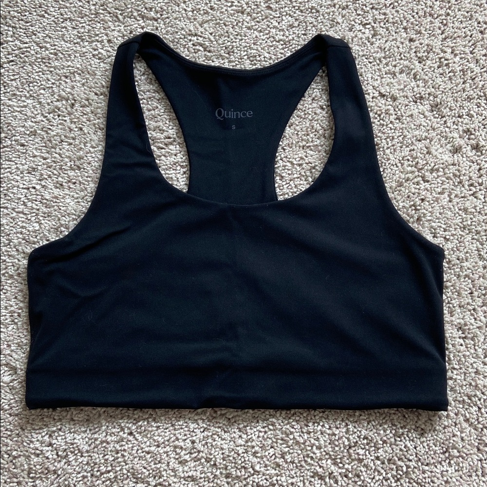 Quince • Ultra Form Scoop Neck Longline Bra Black